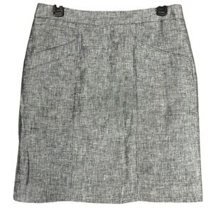 Ann Taylor Linen Cotton Office Skirt Womens 6 Short Business Career Formal